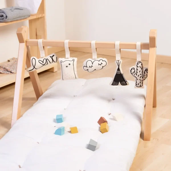 Childhome Baby Gym Figuurtjes - Canvas - Set Van 5^ Speeltjes