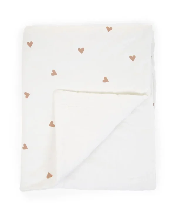 Childhome Babydeken - 80X100 Cm - Jersey + Mousseline - Hearts^ Dekens