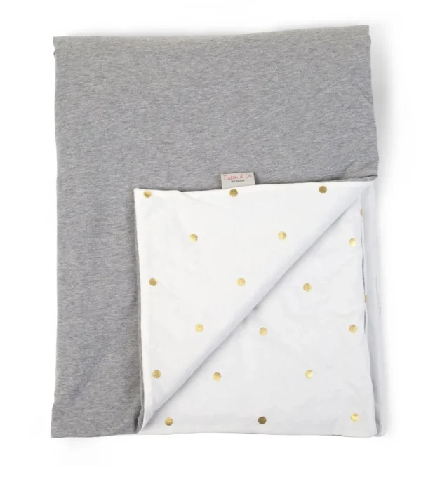 Childhome Babydeken - 80X100 Cm - Jersey - Gold Dots^ Dekens