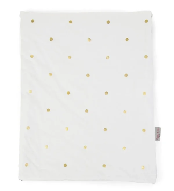 Childhome Babydeken - 80X100 Cm - Jersey - Gold Dots^ Dekens