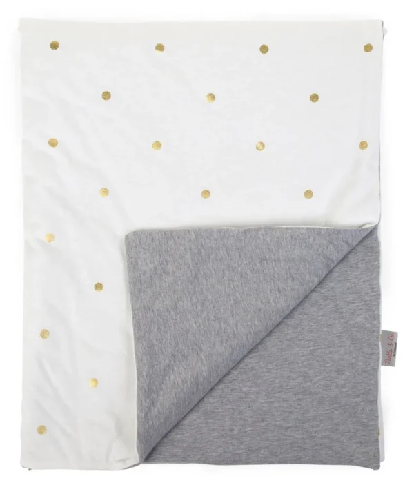 Childhome Babydeken - 80X100 Cm - Jersey - Gold Dots^ Dekens