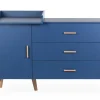 Childhome Bold Blue - Commode - 3 Laden + 1 Deur + Verzorgingsunit^ Commodes