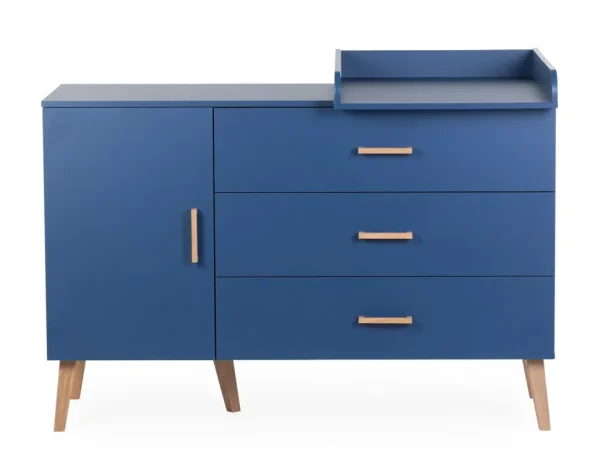 Childhome Bold Blue - Commode - 3 Laden + 1 Deur + Verzorgingsunit^ Commodes