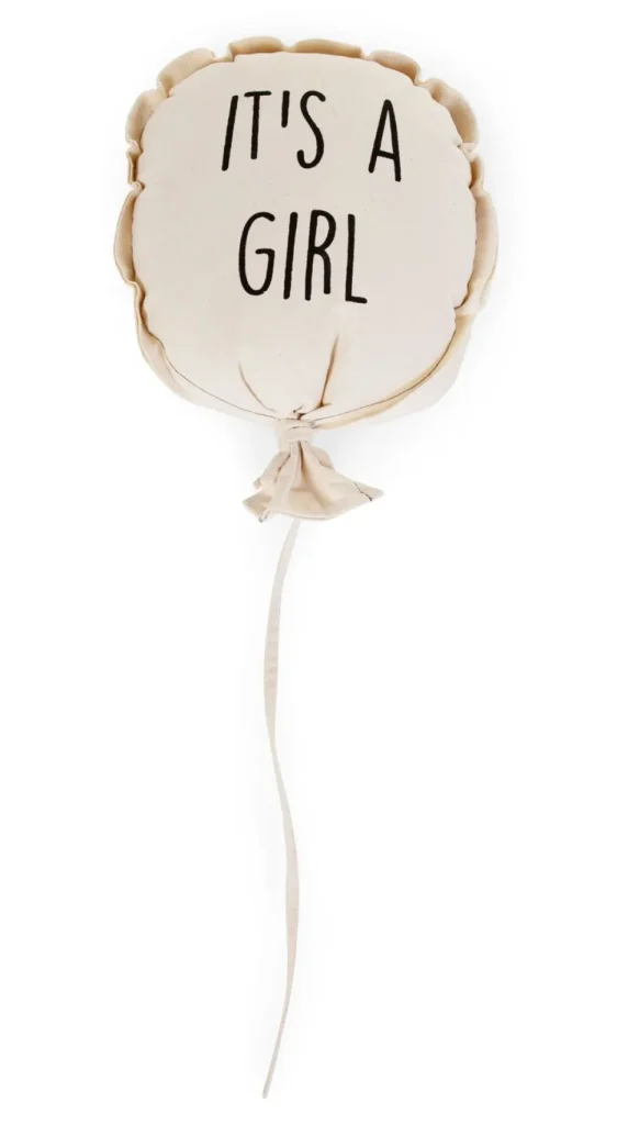 Childhome Canvas Ballon - It'S A Girl - Muurdecoratie - 35X26X8 Cm^ Muurdeco Items