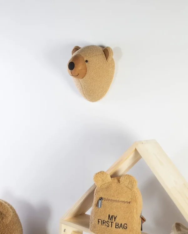 Childhome Dierenkop Teddybeer - Vilt - Muurdecoratie^ Dierenkoppen