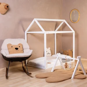 Childhome Donsovertrek + Kussensloop - 100X140 Cm - Jersey Melange Beige / Mousseline Teddy^ Donsovertrekken