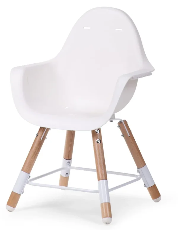 Childhome Evolu Kinderstoel - Verstelbaar In Hoogte (50-75 Cm/*90 Cm) - Naturel Wit^ Evolu