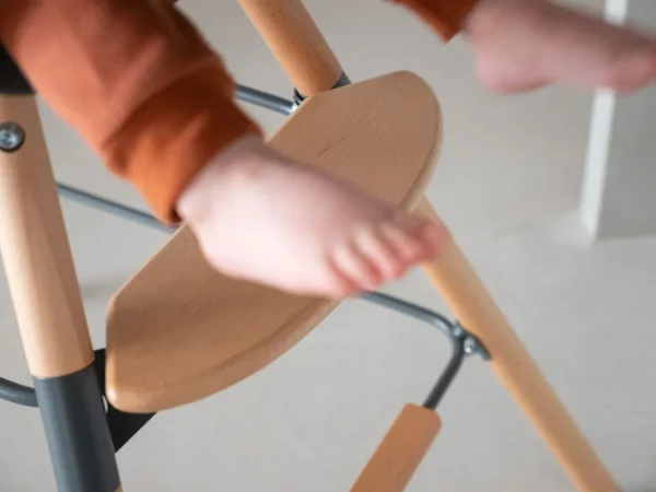 Childhome Evolu Kinderstoel - Verstelbaar In Hoogte (50-75 Cm/*90 Cm) - Naturel Antraciet^ Evolu