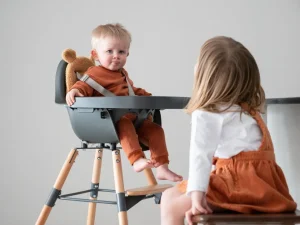 Childhome Evolu Kinderstoel - Verstelbaar In Hoogte (50-75 Cm/*90 Cm) - Naturel Antraciet^ Evolu