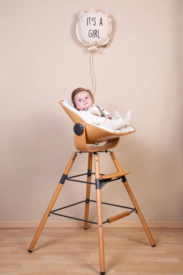 Childhome Evolu Newborn Seat Voor Evolu 2 + One.80° - Hout - Naturel Antraciet^ Evolu Newborn Seat