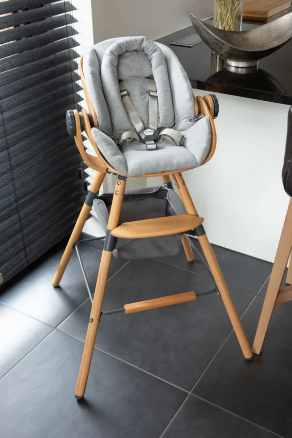 Childhome Evolu Newborn Seat Voor Evolu 2 + One.80° - Hout - Naturel Antraciet^ Evolu Newborn Seat