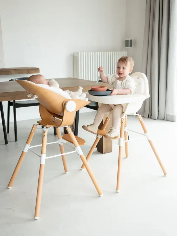 Childhome Evolu Newborn Seat Voor Evolu 2 + One.80° - Hout - Naturel Wit^ Evolu Newborn Seat