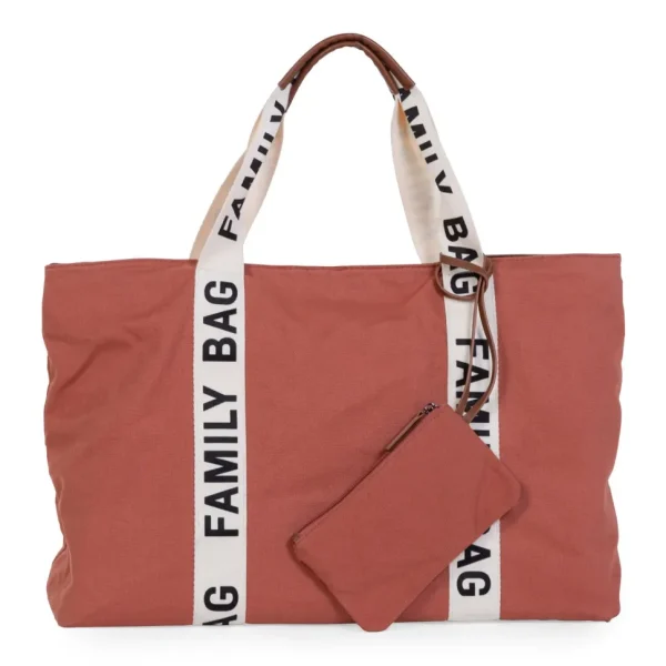 Childhome Family Bag Verzorgingstas - Signature - Canvas - Terracotta^ Signature Collection