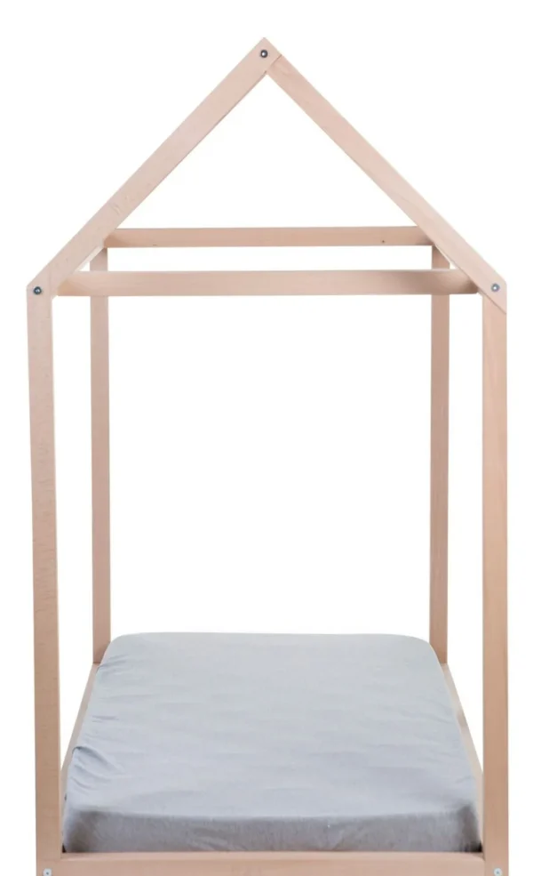 Childhome Huis Bed - 70X140 Cm - Hout - Naturel^ Bedframes