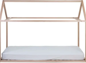 Childhome Huis Bed - 90X200 Cm - Hout - Naturel^ Peuter- & Babybedden