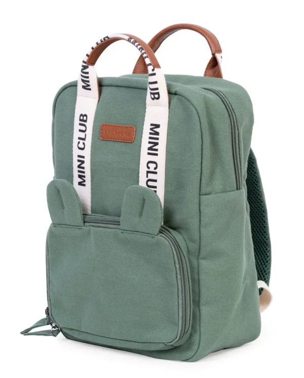 Childhome Mini Club Kinderrugzak - Signature - Canvas - Groen^ Kids Bags