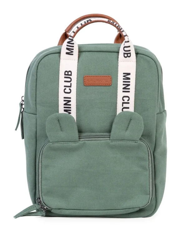 Childhome Mini Club Kinderrugzak - Signature - Canvas - Groen^ Kids Bags