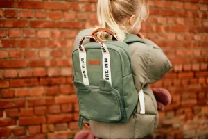 Childhome Mini Club Kinderrugzak - Signature - Canvas - Groen^ Kids Bags