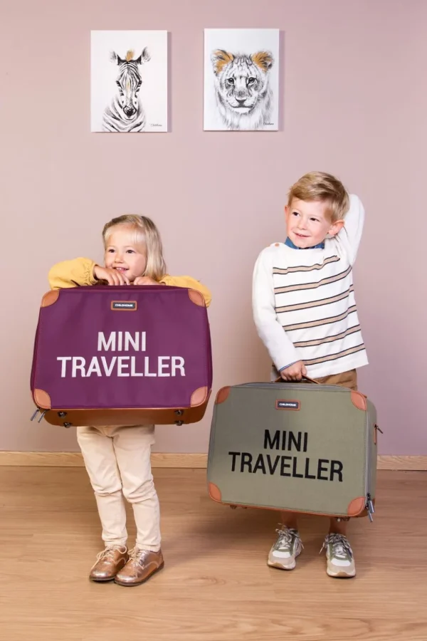 Childhome Mini Traveller Kinderkoffer - Canvas - Kaki^ Kids Bags