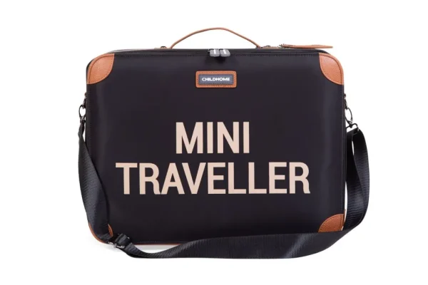 Childhome Mini Traveller Kinderkoffer - Zwart Goud^ Kids Bags