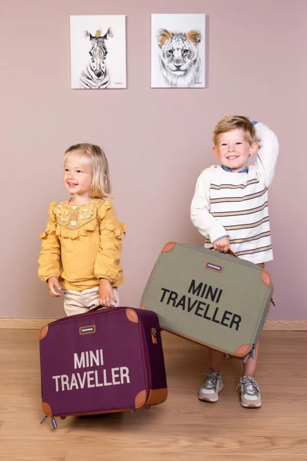 Childhome Mini Traveller Kinderkoffer - Canvas - Kaki^ Kids Bags