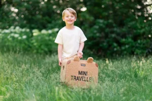 Childhome Mini Traveller Kinderkoffer - Teddy Brown^ Kids Bags