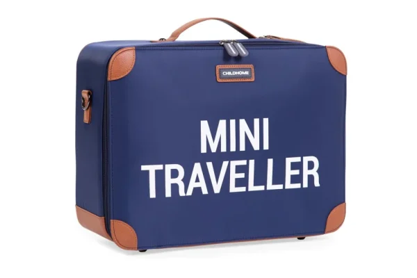 Childhome Mini Traveller Kinderkoffer - Navy Wit^ Kids Bags