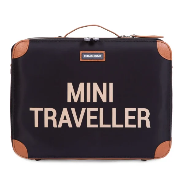 Childhome Mini Traveller Kinderkoffer - Zwart Goud^ Kids Bags