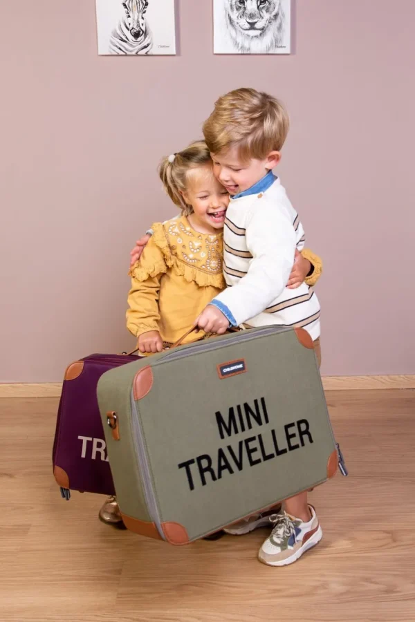 Childhome Mini Traveller Kinderkoffer - Canvas - Kaki^ Kids Bags