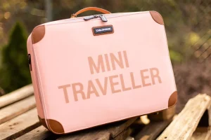 Childhome Mini Traveller Kinderkoffer - Roze Koper^ Kids Bags