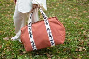 Childhome Mommy Bag ® Verzorgingstas - Signature - Canvas - Terracotta^ Signature Collection