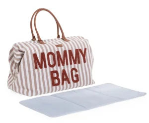 Childhome Mommy Bag ® Verzorgingstas - Stripes - Nude/Terracotta^ Mommy Bag ®