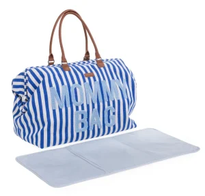 Childhome Mommy Bag ® Verzorgingstas - Stripes - Electric Blue/Light Blue^ Mommy Bag ®