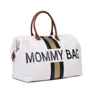 Childhome Mommy Bag ® Verzorgingstas - Ecru Strepen Zwart/Goud^ Mommy Bag ®