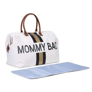 Childhome Mommy Bag ® Verzorgingstas - Ecru Strepen Zwart/Goud^ Mommy Bag ®