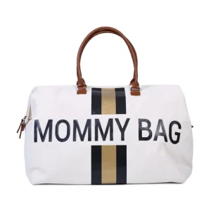 Childhome Mommy Bag ® Verzorgingstas - Ecru Strepen Zwart/Goud^ Mommy Bag ®