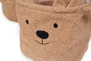 Childhome Opbergmand - 25X20X20 Cm - Teddy - Bruin^ Opbergmanden