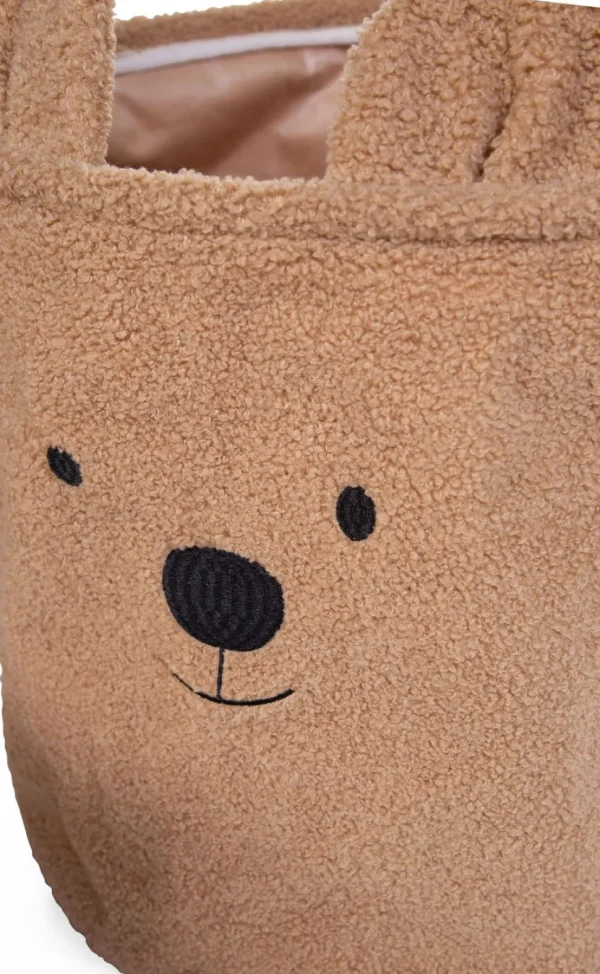 Childhome Opbergmand - 30X30X30 Cm - Teddy - Bruin^ Opbergmanden