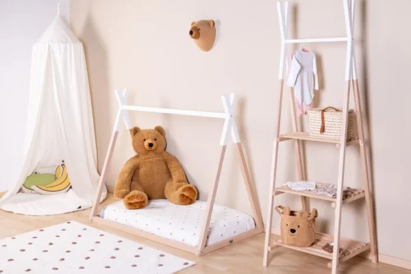 Childhome Opbergmand - 25X20X20 Cm - Teddy - Bruin^ Opbergmanden