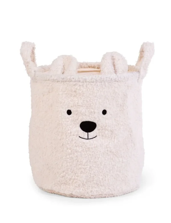 Childhome Opbergmand - 30X30X30 Cm - Teddy - Ecru^ Opbergmanden