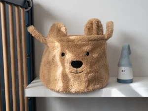 Childhome Opbergmand - 25X20X20 Cm - Teddy - Bruin^ Opbergmanden