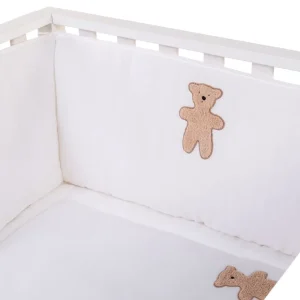 Childhome Parkomranding - 35X340 Cm - Jersey Melange Beige / Mousseline Teddy^ Parkomranders