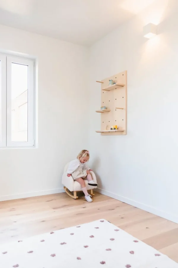 Childhome Schommelstoel Voor Kinderen - Teddy - Ecru Naturel^ Schommelstoelen