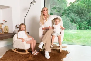 Childhome Schommelstoel Voor Kinderen - Teddy - Ecru Naturel^ Schommelstoelen