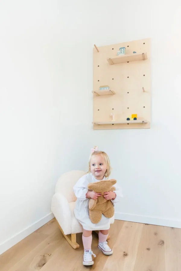 Childhome Schommelstoel Voor Kinderen - Teddy - Ecru Naturel^ Schommelstoelen