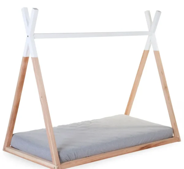 Childhome Tipi Bed - 70X140 Cm - Hout - Naturel Wit^ Bedframes