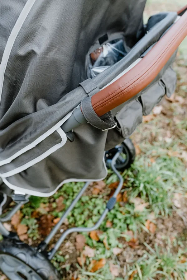 Childhome Triplet Wandelwagen + Regenhoes + Zonnekap - Staal + Tedelon - Antraciet^ Meerlingwagens