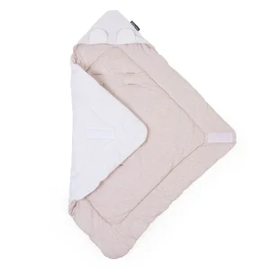 Childhome Wikkeldeken Universeel - 75X75 Cm - Jersey Melange Beige / Mousseline Teddy^ Wikkeldekens