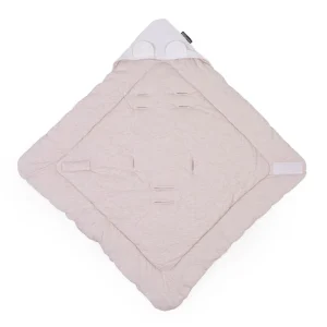 Childhome Wikkeldeken Universeel - 75X75 Cm - Jersey Melange Beige / Mousseline Teddy^ Wikkeldekens